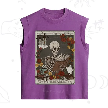 Purplehecate The Reader Tarot Card Vintage Washed Tank