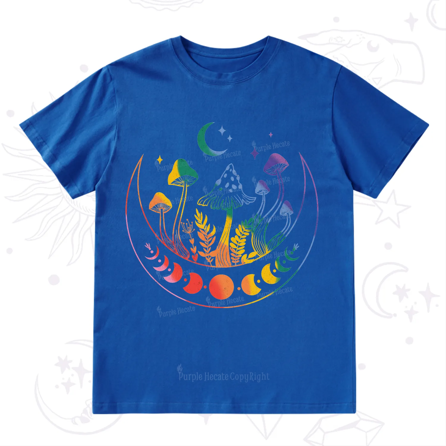 Purplehecate Pride Mushroom Rainbow T-Shirt