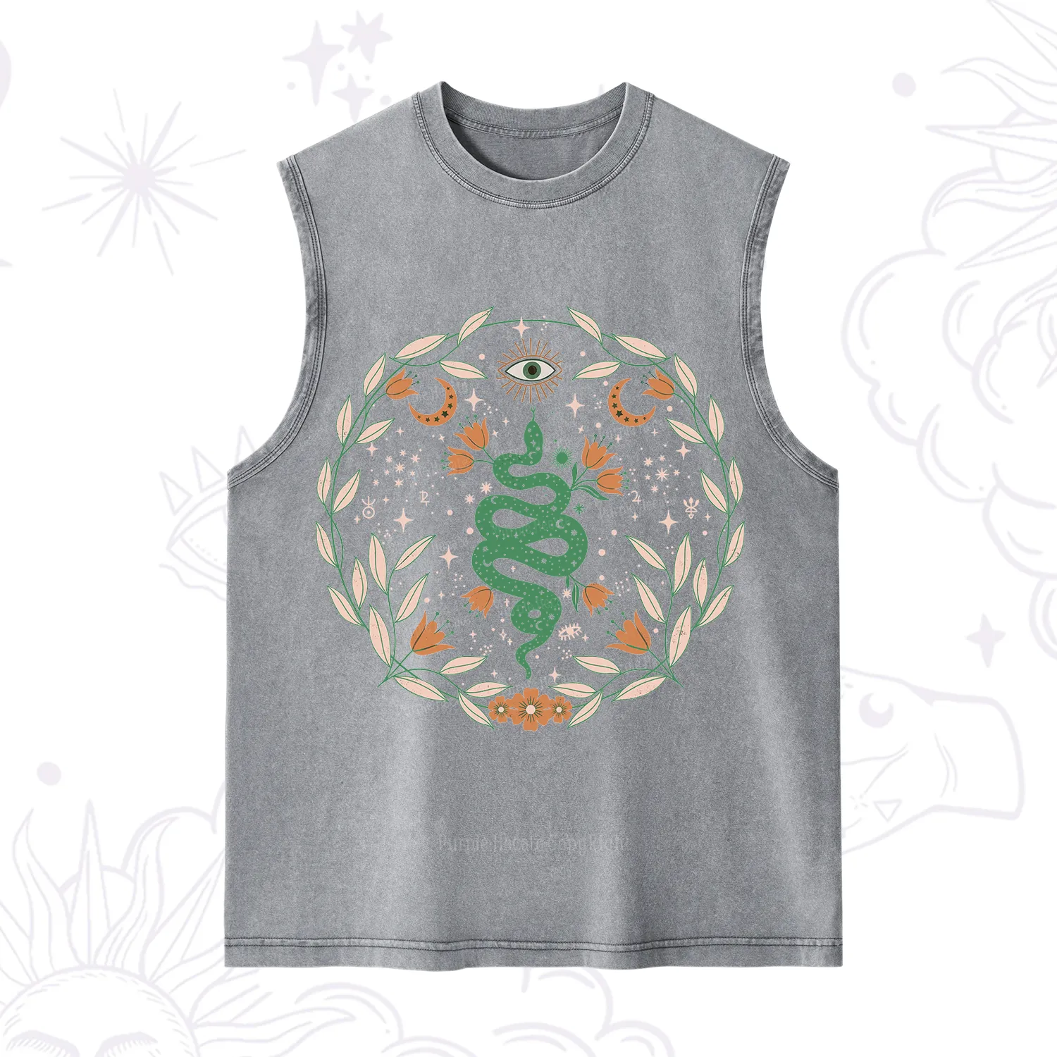 Purplehecate Mystic Serpent Washed Tank