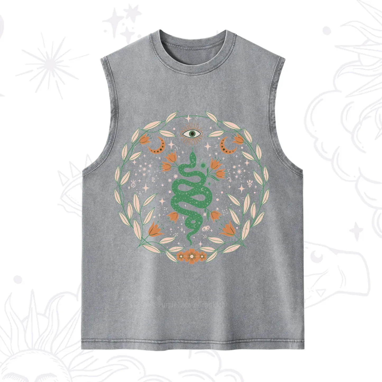 Purplehecate Mystic Serpent Washed Tank