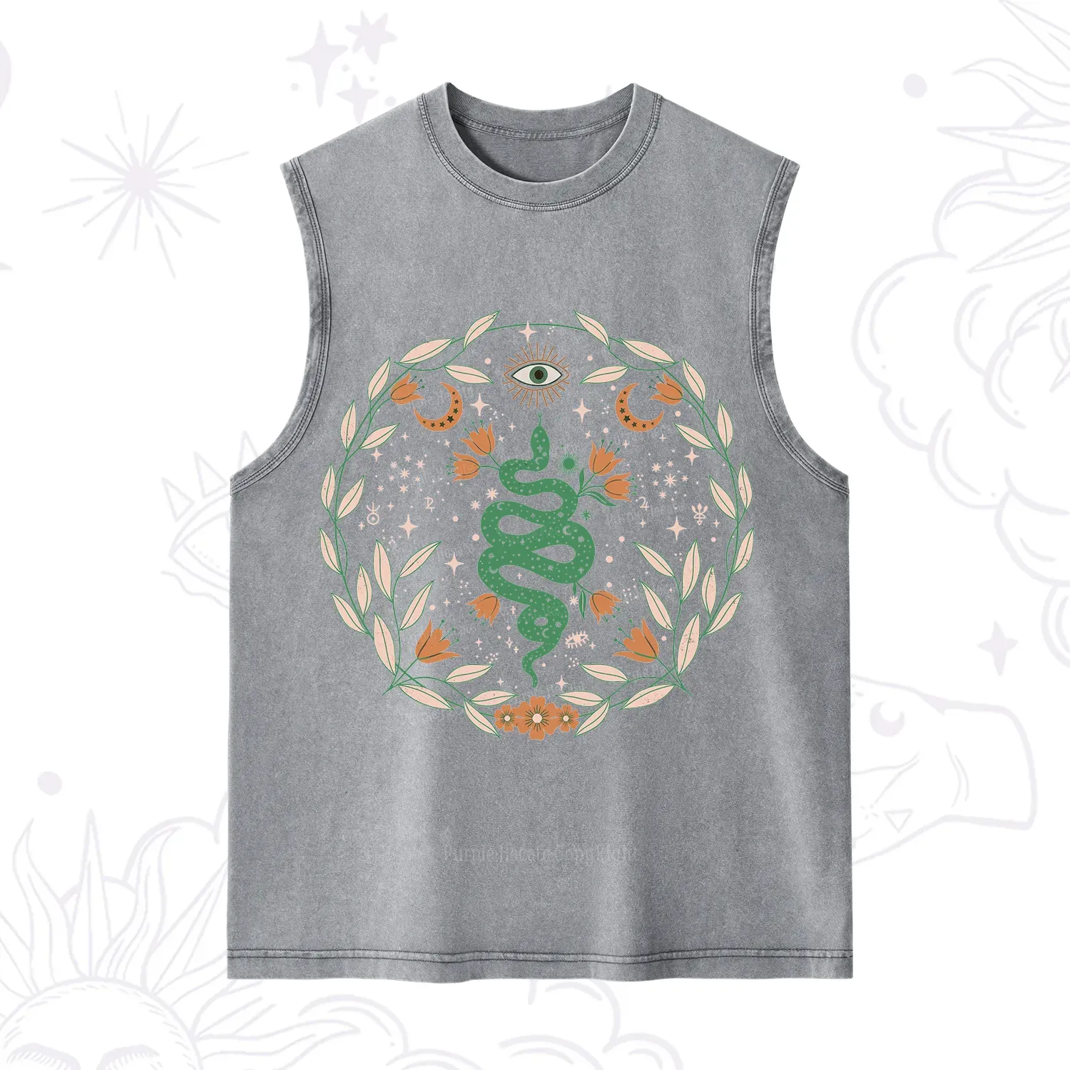 Purplehecate Mystic Serpent Washed Tank