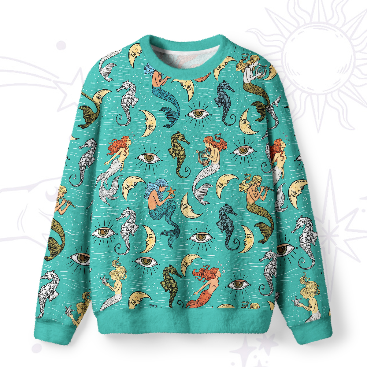 Purplehecate Mermaid Magic Fuzzy Ugly Sweatshirt