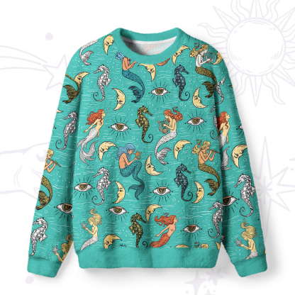 Purplehecate Mermaid Magic Fuzzy Ugly Sweatshirt