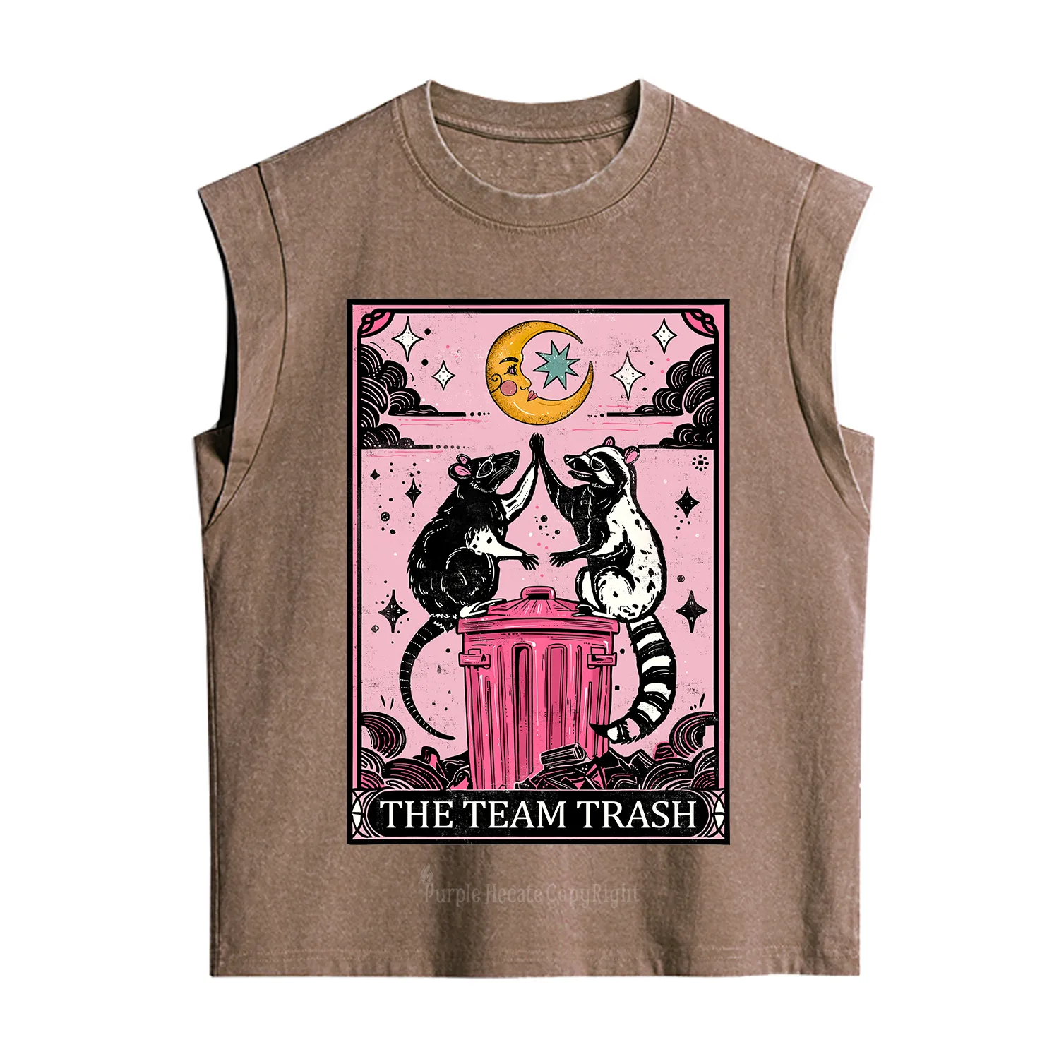 Purplehecate The Team Trash Opossum Tarot Vintage Washed Tank