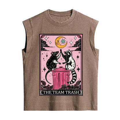 Purplehecate The Team Trash Opossum Tarot Vintage Washed Tank