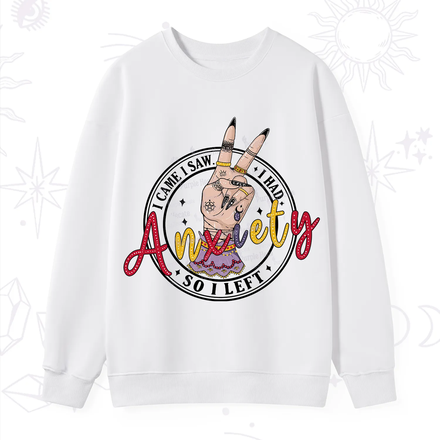 Purplehecate I Had Anxiety So I Left Sweatshirt