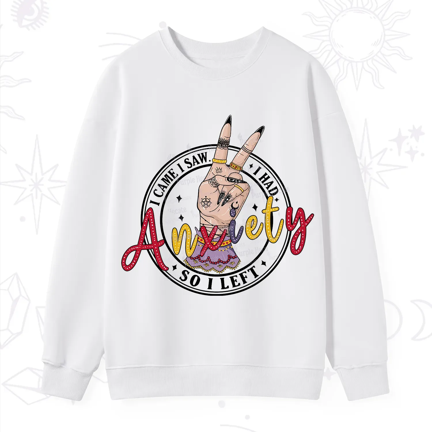 Purplehecate I Had Anxiety So I Left Sweatshirt