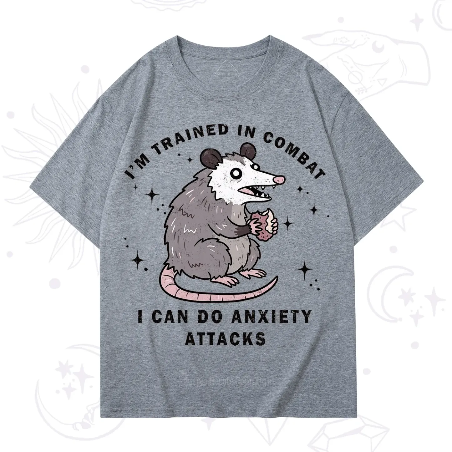 Purplehecate Anixety Attack Opossum T-Shirt
