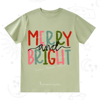 Purplehecate Merry and Bright Christmas T-Shirt