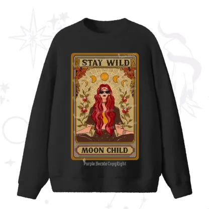 Purplehecate The Stay Wild Moon Child Oracle Card Fuzzy Ugly Sweater