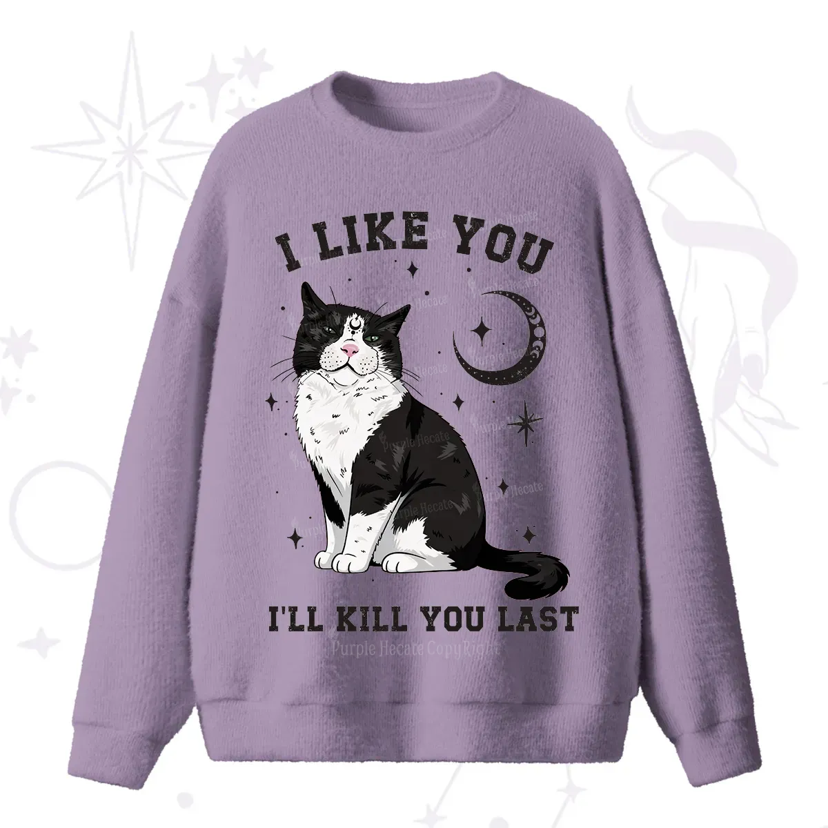 Purplehecate I Like You I'll Kill You Last Fuzzy Ugly Sweater