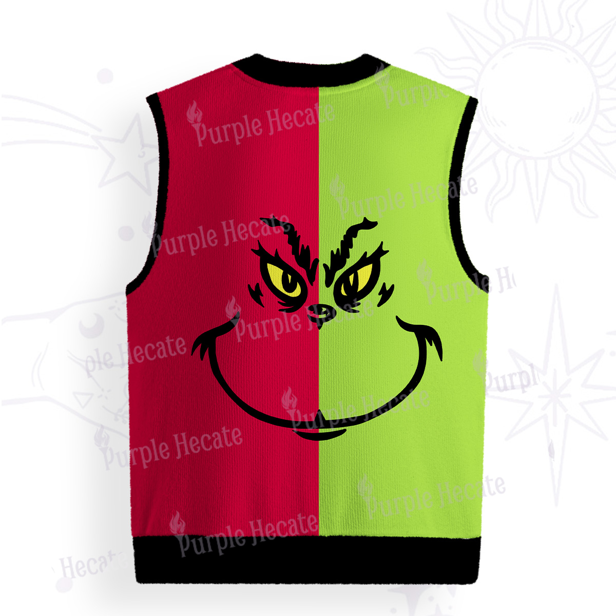 Purplehecate Stay Mean Stay Green Ugly Sweater Vest