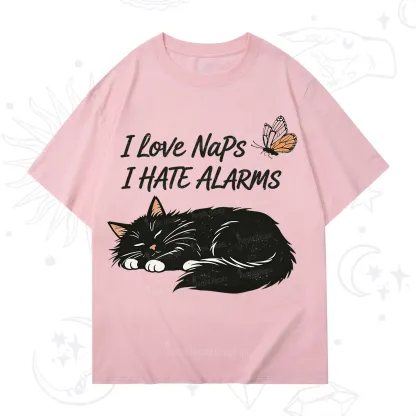 Purplehecate I Love Naps I Hate Alarms T-Shirt