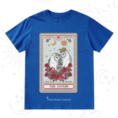 Purplehecate The Lovers Owls Tarot Card T-Shirt