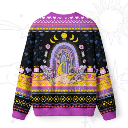 Purplehecate Magic Rainbow Ugly Valentine Sweatshirt