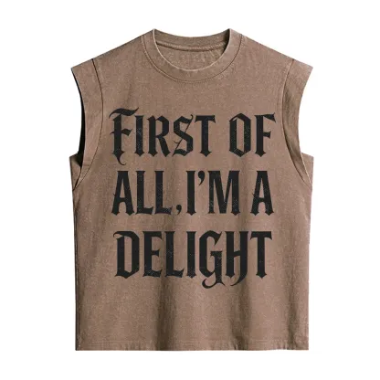 Purplehecate First of All I'm A Delight Vintage Washed Tank