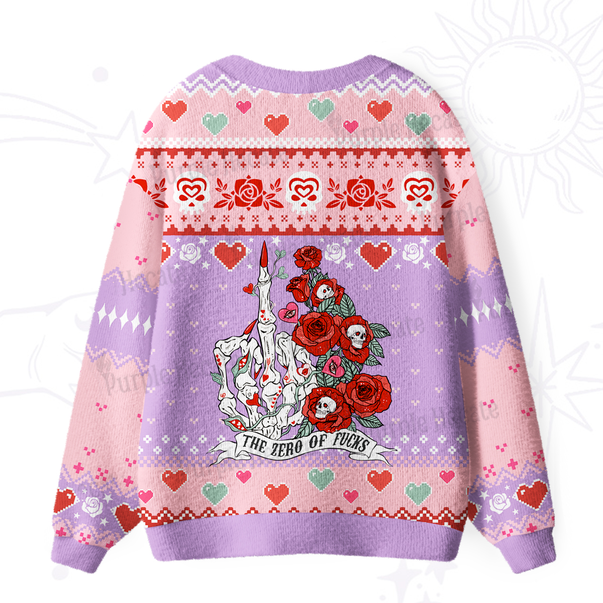 Purplehecate The Zero Of Fucks Ugly Cardigan Sweaters