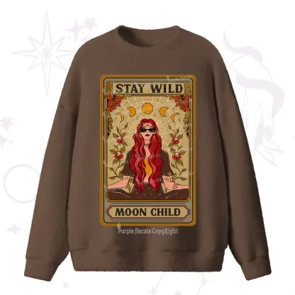 Purplehecate The Stay Wild Moon Child Oracle Card Fuzzy Ugly Sweater