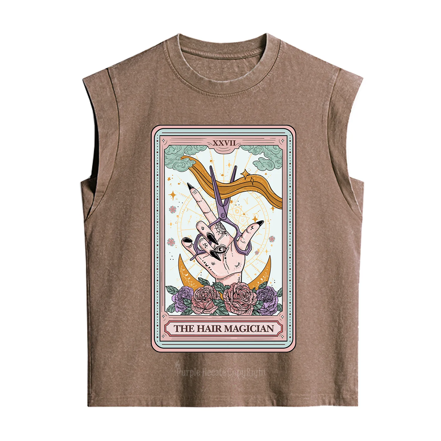 Purplehecate The Hair Magician Tarot Vintage Washed Tank