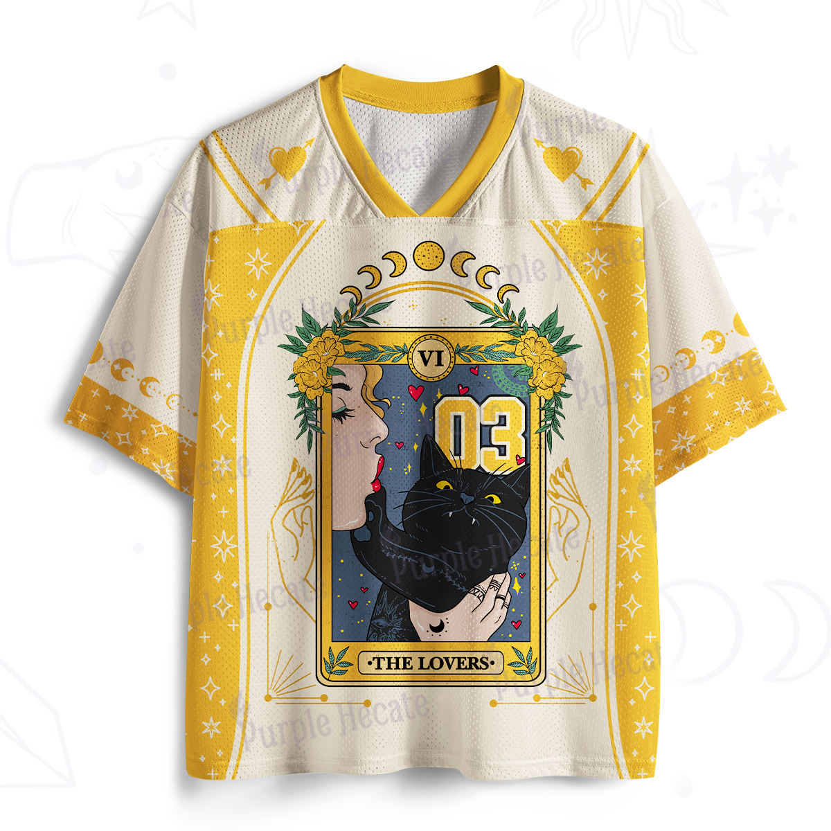 Purplehecate The Lovers Cat Tarot Mesh Jersey