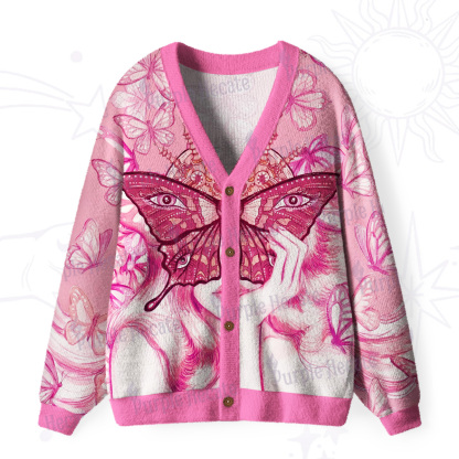 Purplehecate Butterfly Witchy Ugly Cardigan Sweaters