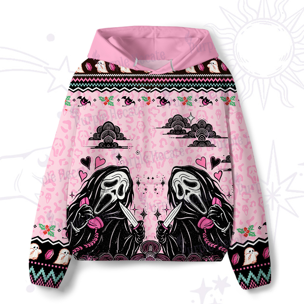 Purplehecate The Killer Call All-Over Print Hoodie
