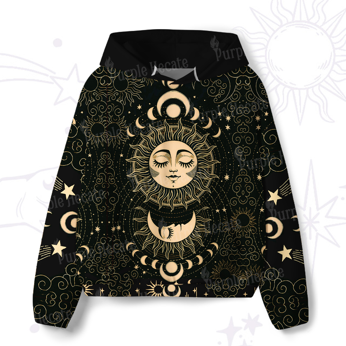 Purplehecate Lunar Eclipse All-Over Print Hoodie