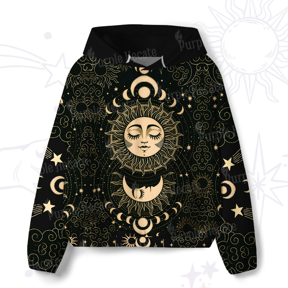 Purplehecate Lunar Eclipse All-Over Print Hoodie
