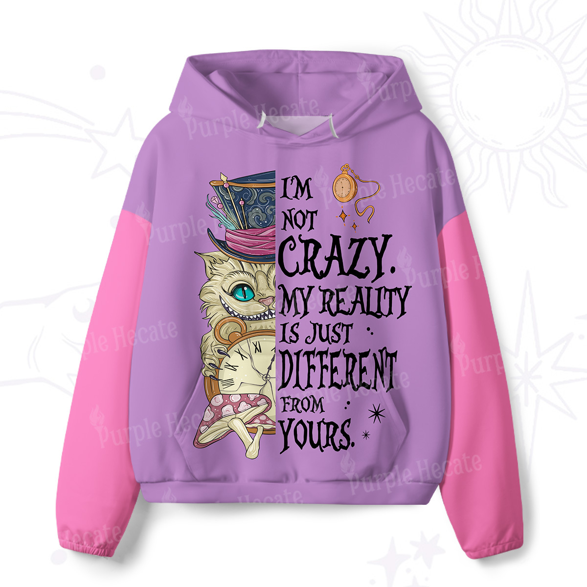 Purplehecate Unique Not Ordinary All-Over Print Hoodie