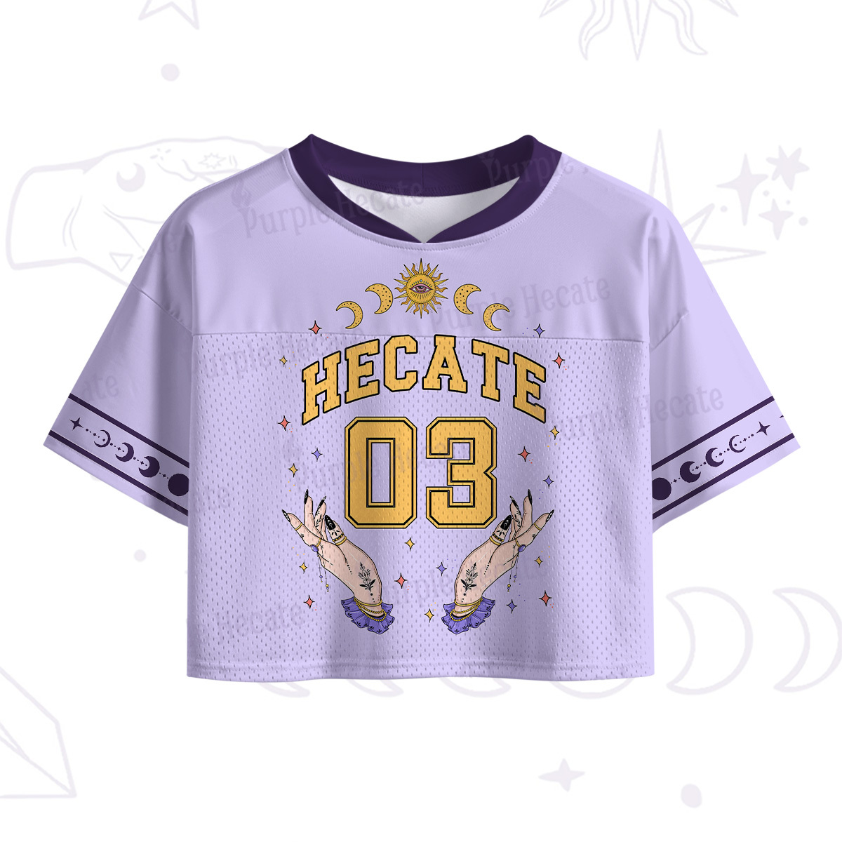 Purplehecate Hecate Moonlight Sorcery Crop Sports Jersey