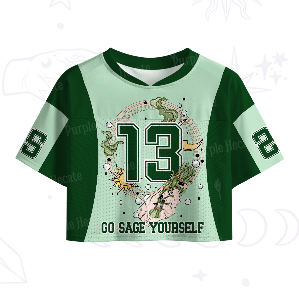 Purplehecate Go Sage Yourself Crop Sports Jersey
