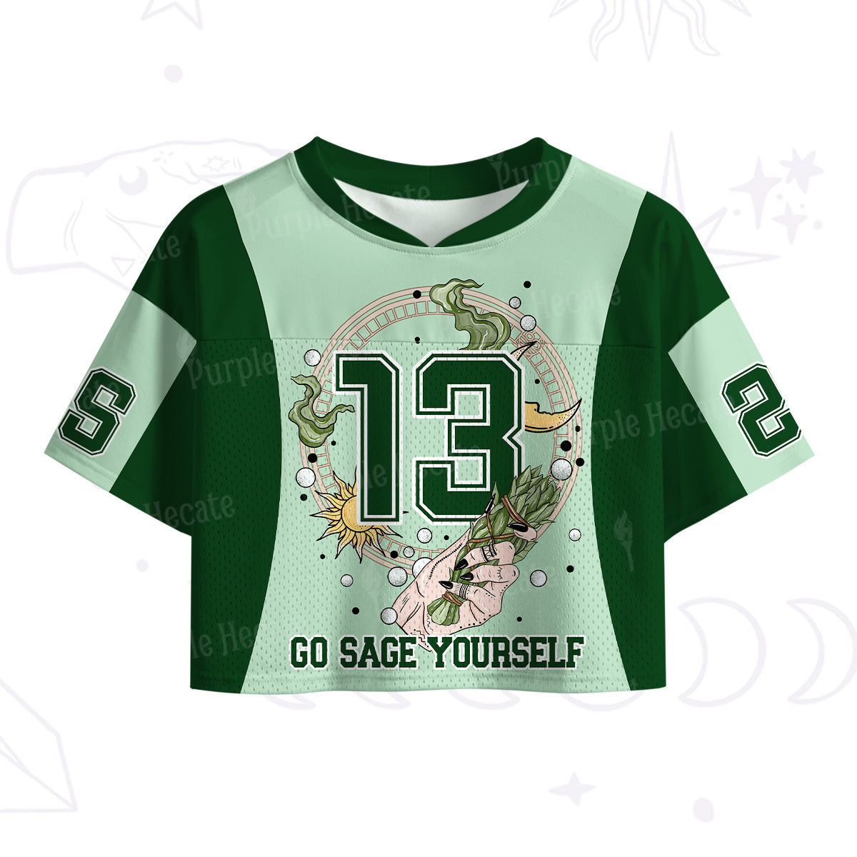 Purplehecate Go Sage Yourself Crop Sports Jersey