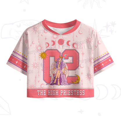 Purplehecate Arcana 02 The High Priestess Crop Sports Jersey