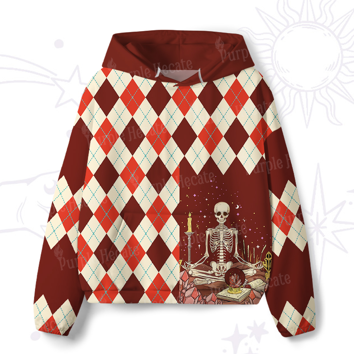 Purplehecate The Reader Tarot All-Over Print Hoodie