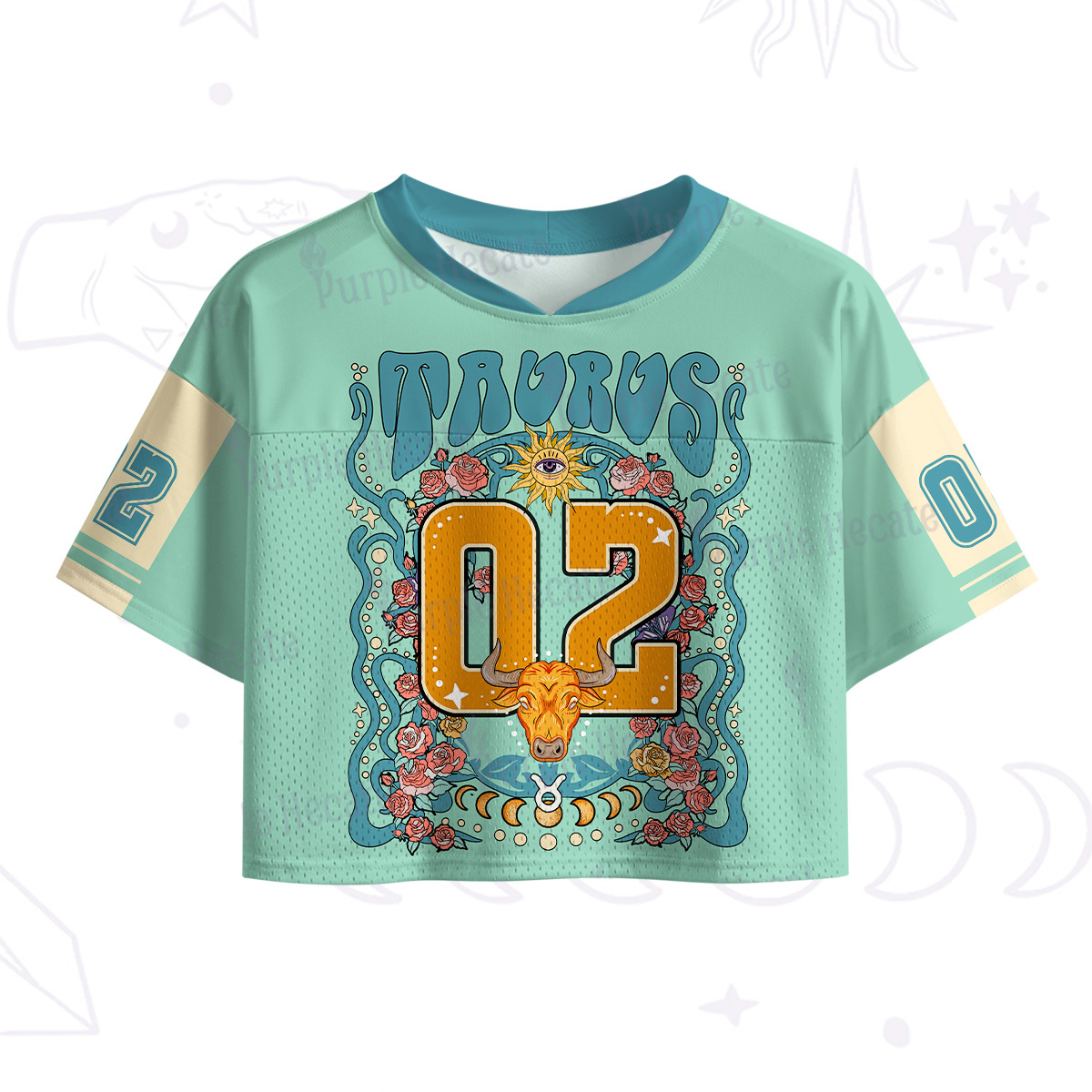Purplehecate Taurus Spirit Zodiac Crop Sports Jersey