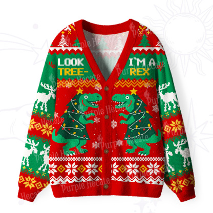 Purplehecate Look Tree I'm A T-Rex Ugly Cardigan Sweaters