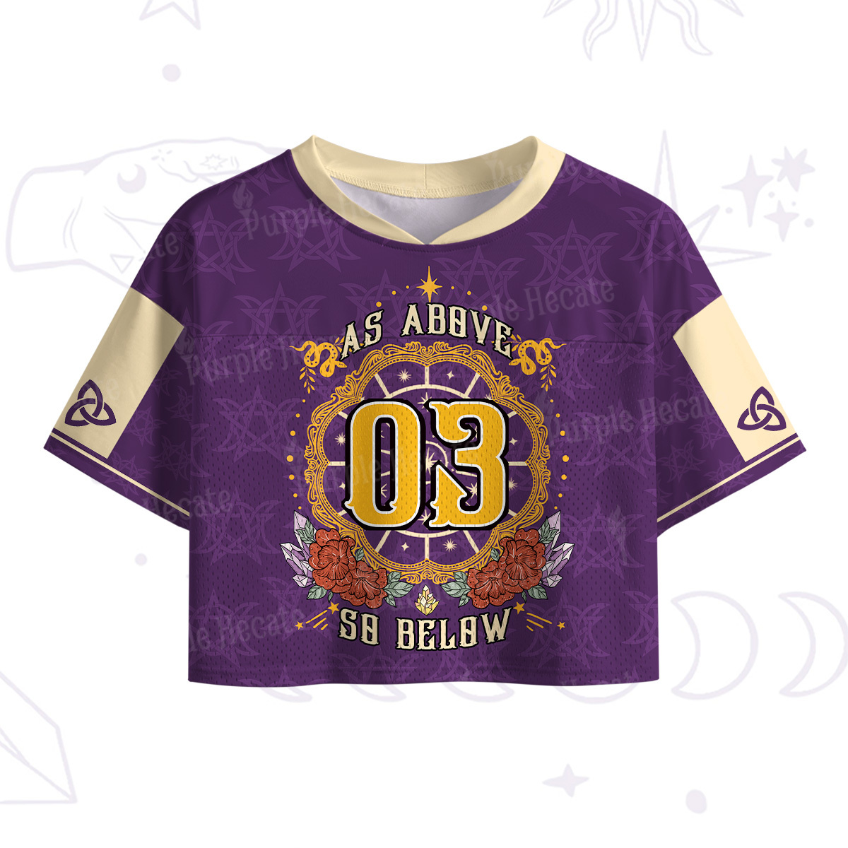 Purplehecate As Above So Below Crop Sports Jersey
