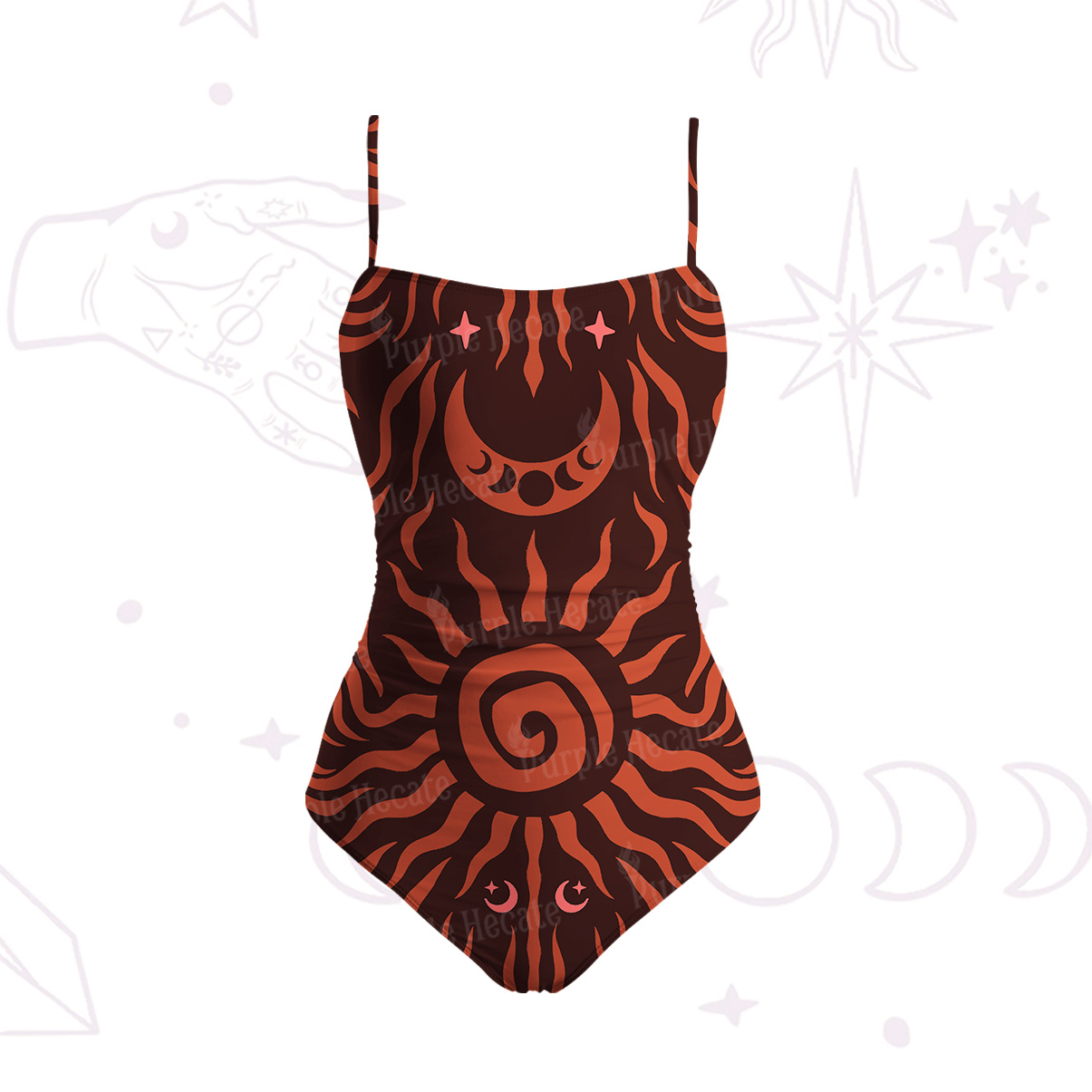 Purplehecate Solar Ritual Slim-Strap Swimsuit