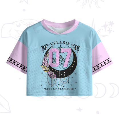 Purplehecate Moonlit Peaks of Starlight Crop Sports Jersey