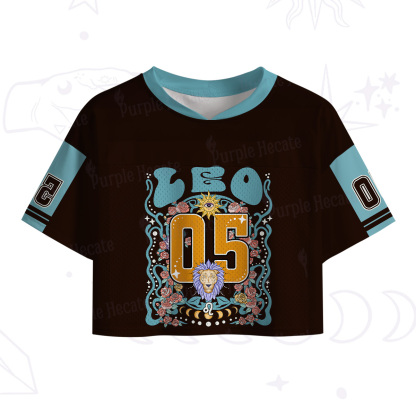 Purplehecate Leo Spirit Zodiac Crop Sports Jersey