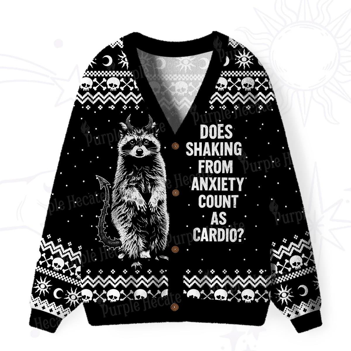 Purplehecate Does Shaking From Anxiety Count As Cardio Ugly Cardigan Sweaters