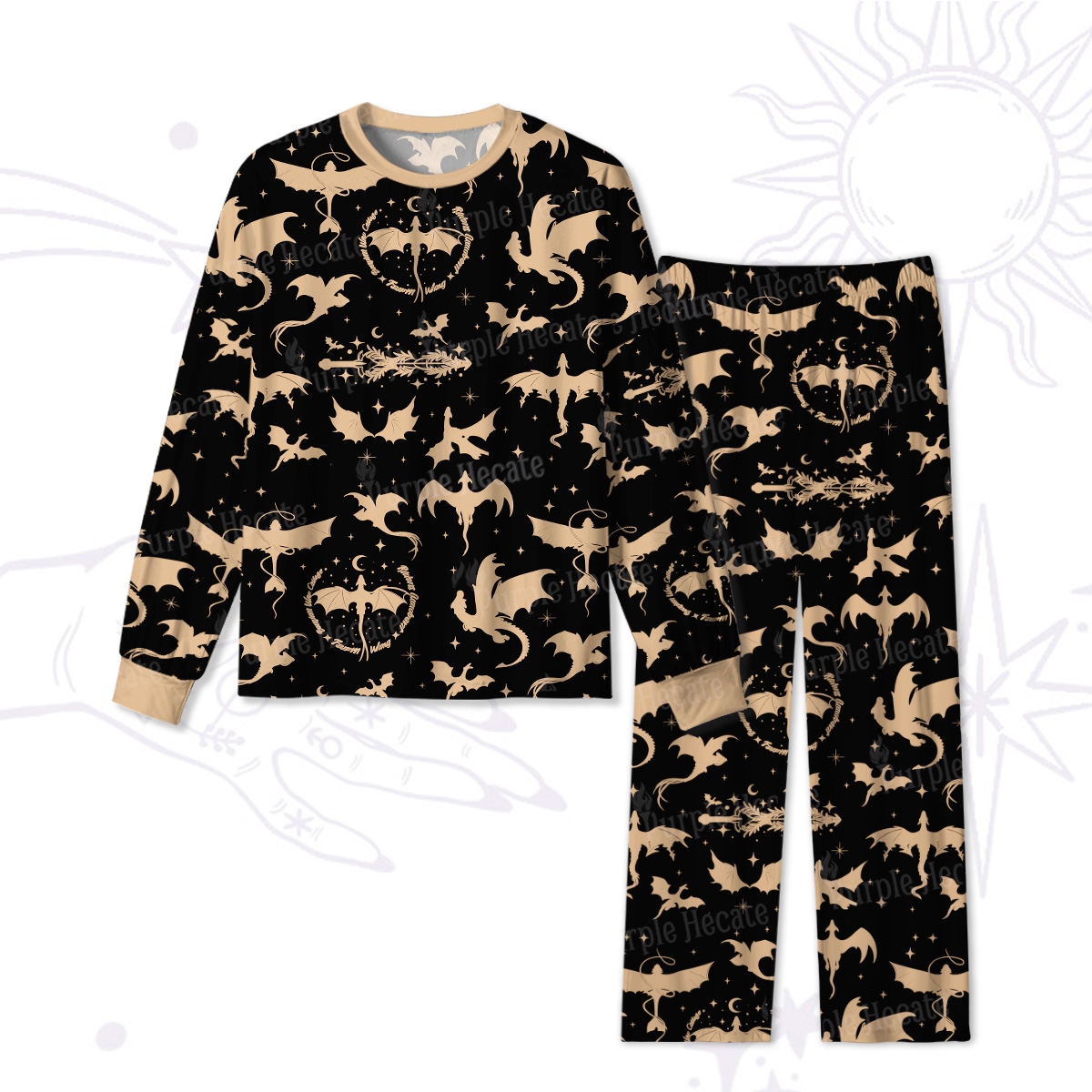 Purplehecate Fantasy Dragon Allover Pajamas