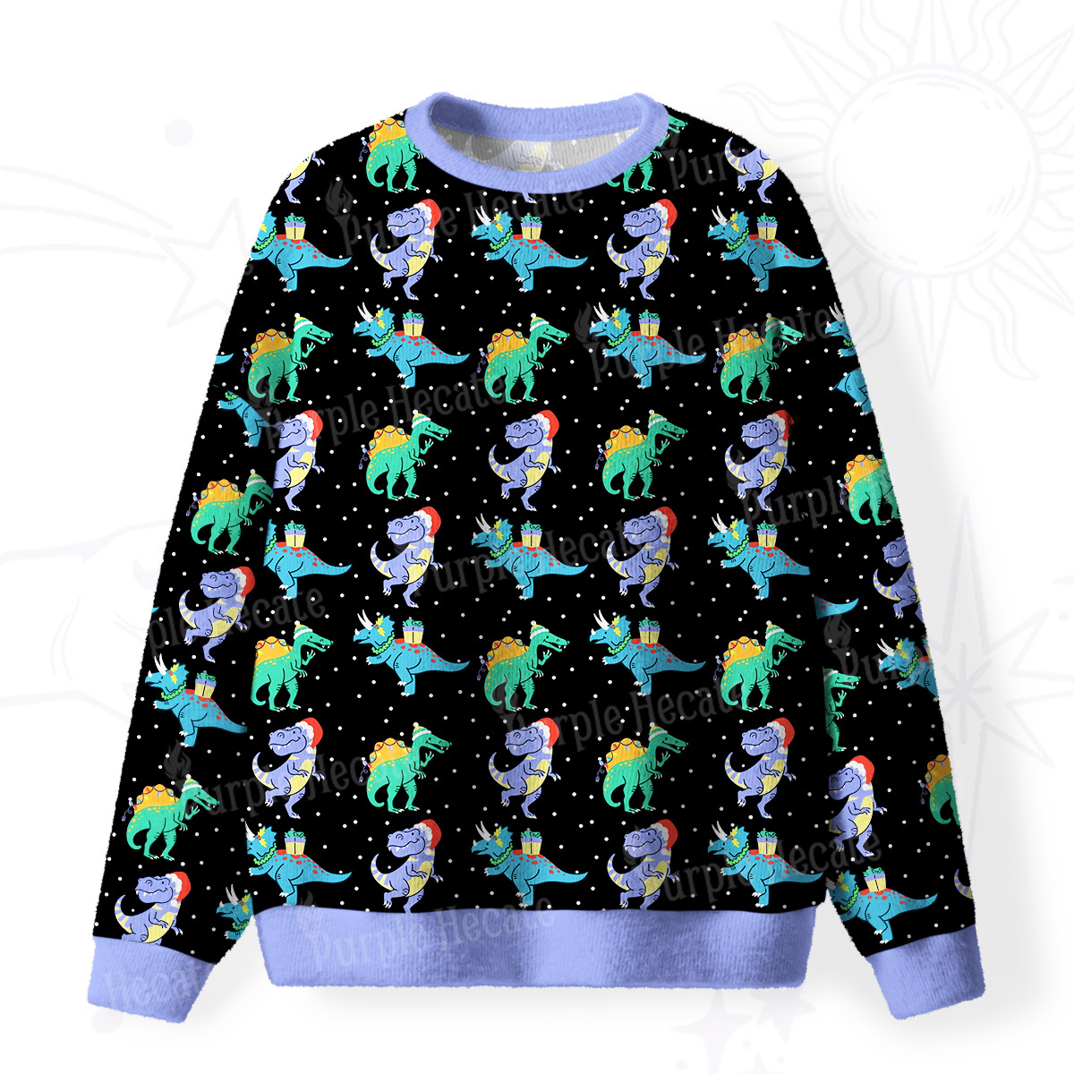 [Copy]Purplehecate Funny Black Cat in Tree Fuzzy Ugly Sweatshirt