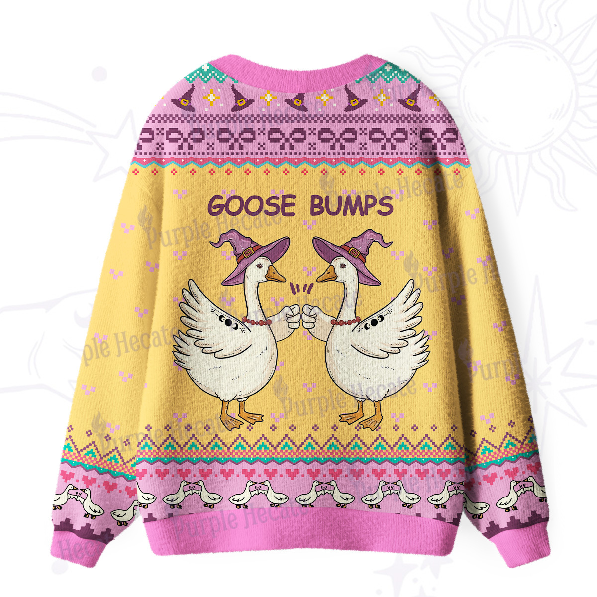 Purplehecate Goose Bumps Ugly Cardigan Sweaters