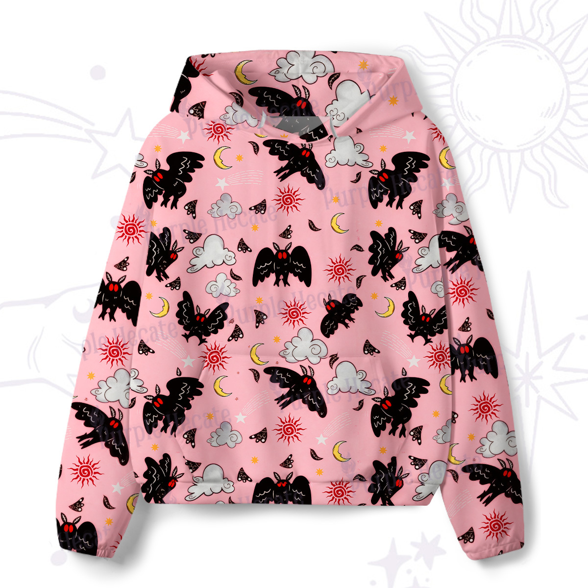 Purplehecate Cryptid Mothman All-Over Print Hoodie
