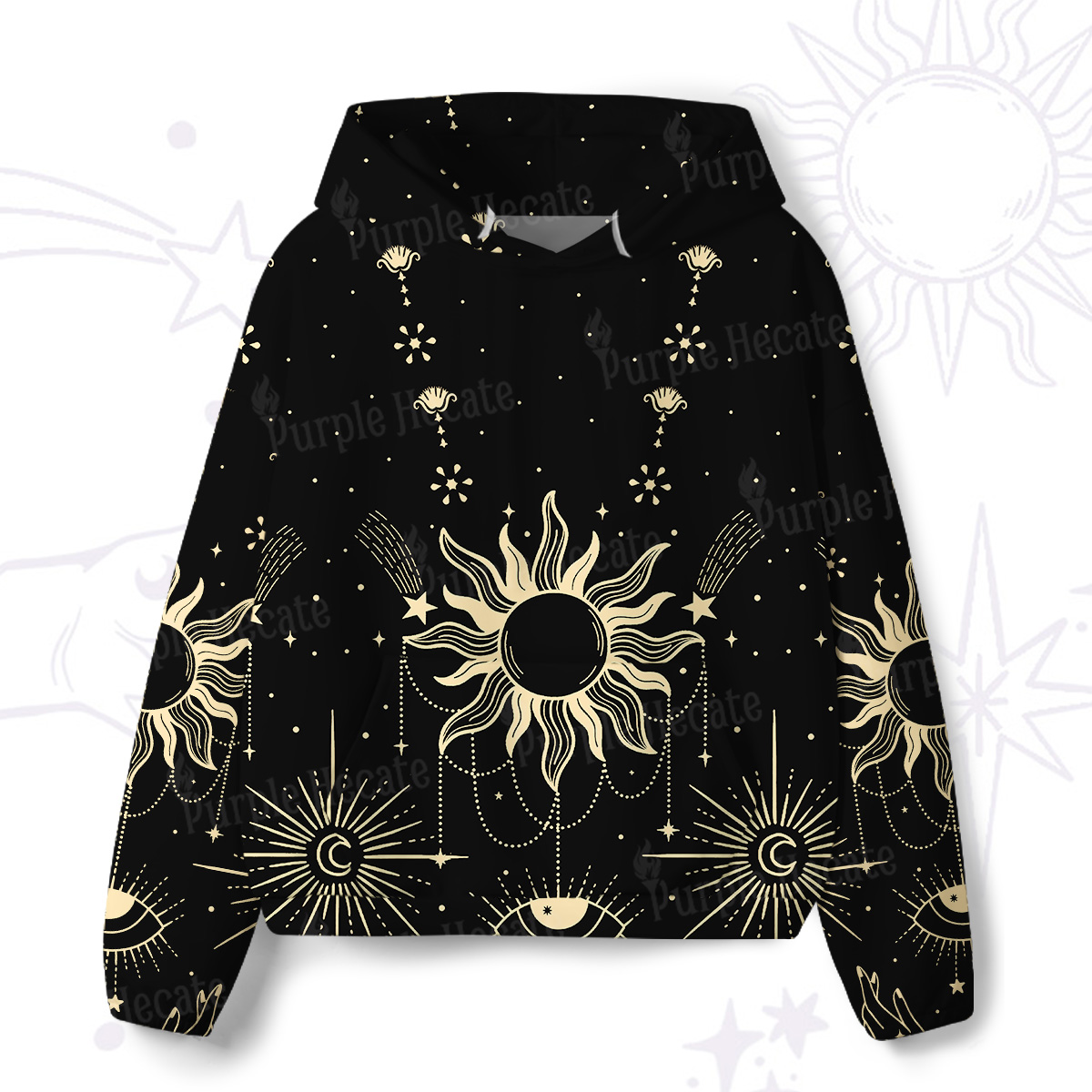 Purplehecate Solar Oracle All-Over Print Hoodie