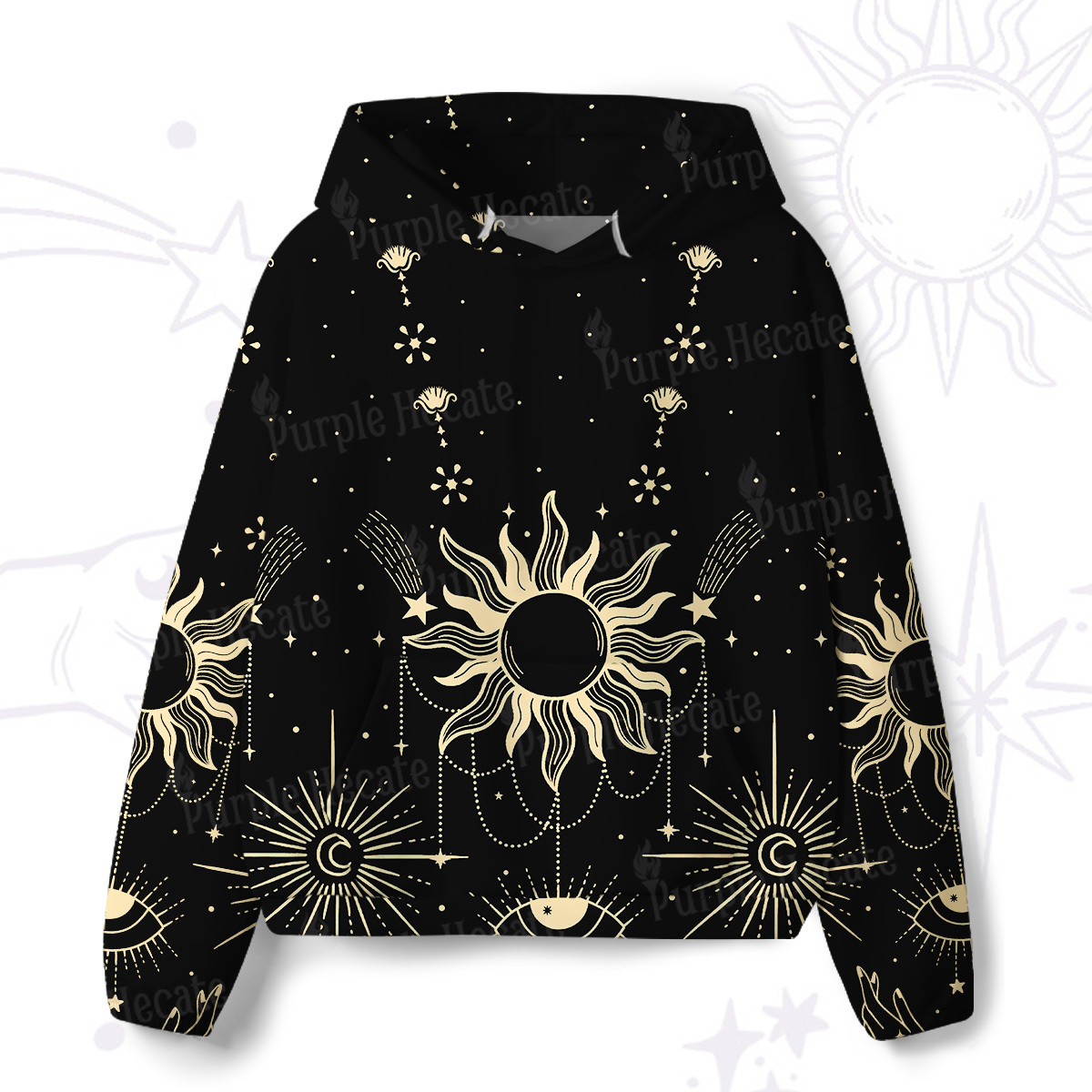 Purplehecate Solar Oracle All-Over Print Hoodie