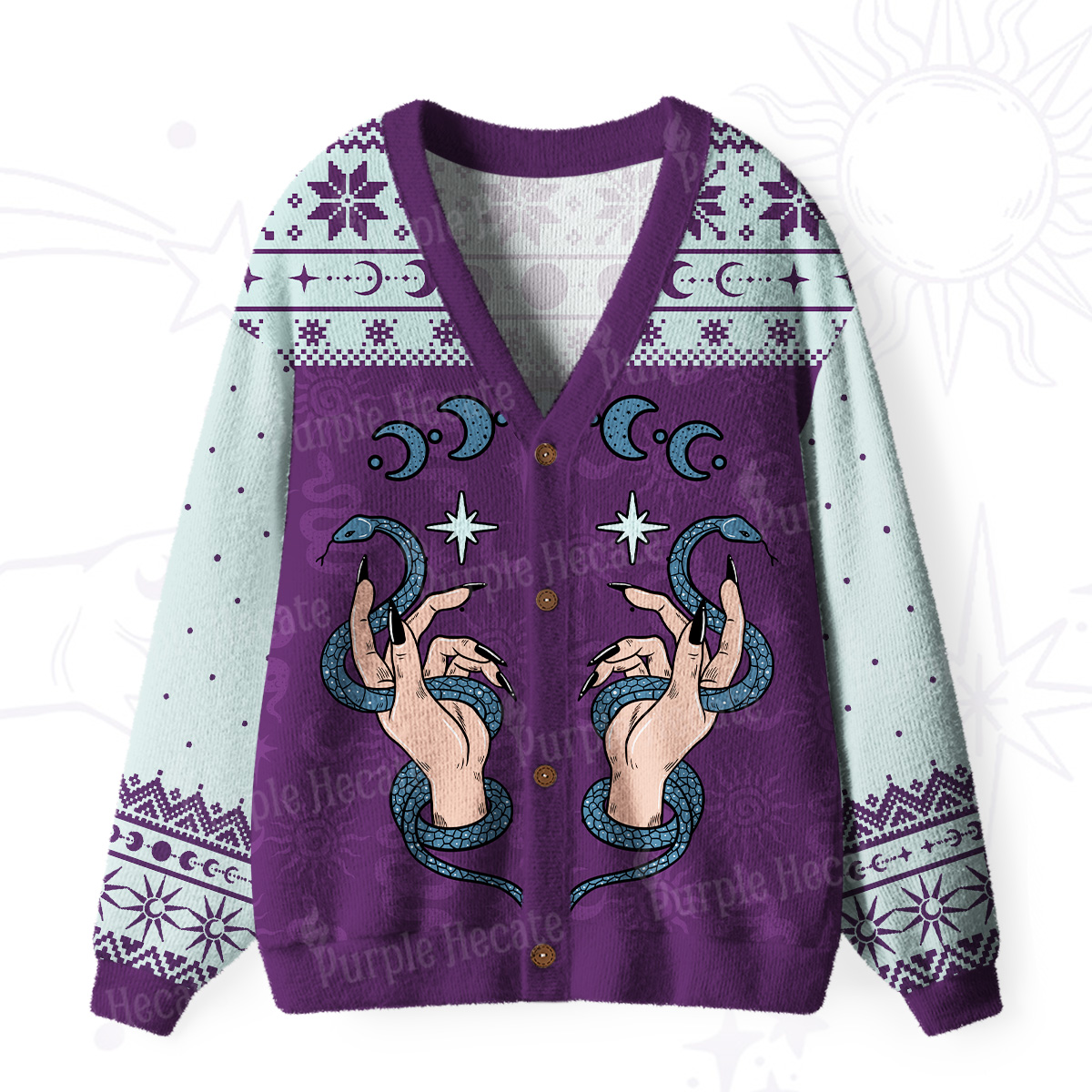 Purplehecate Stay Weird Ugly Cardigan Sweaters