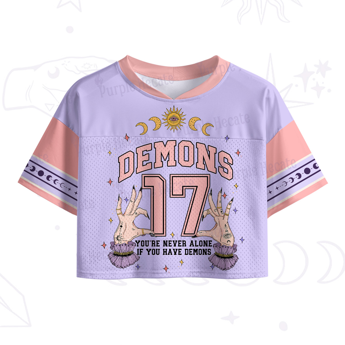 Purplehecate Celestial Demons 17 Crop Sports Jersey