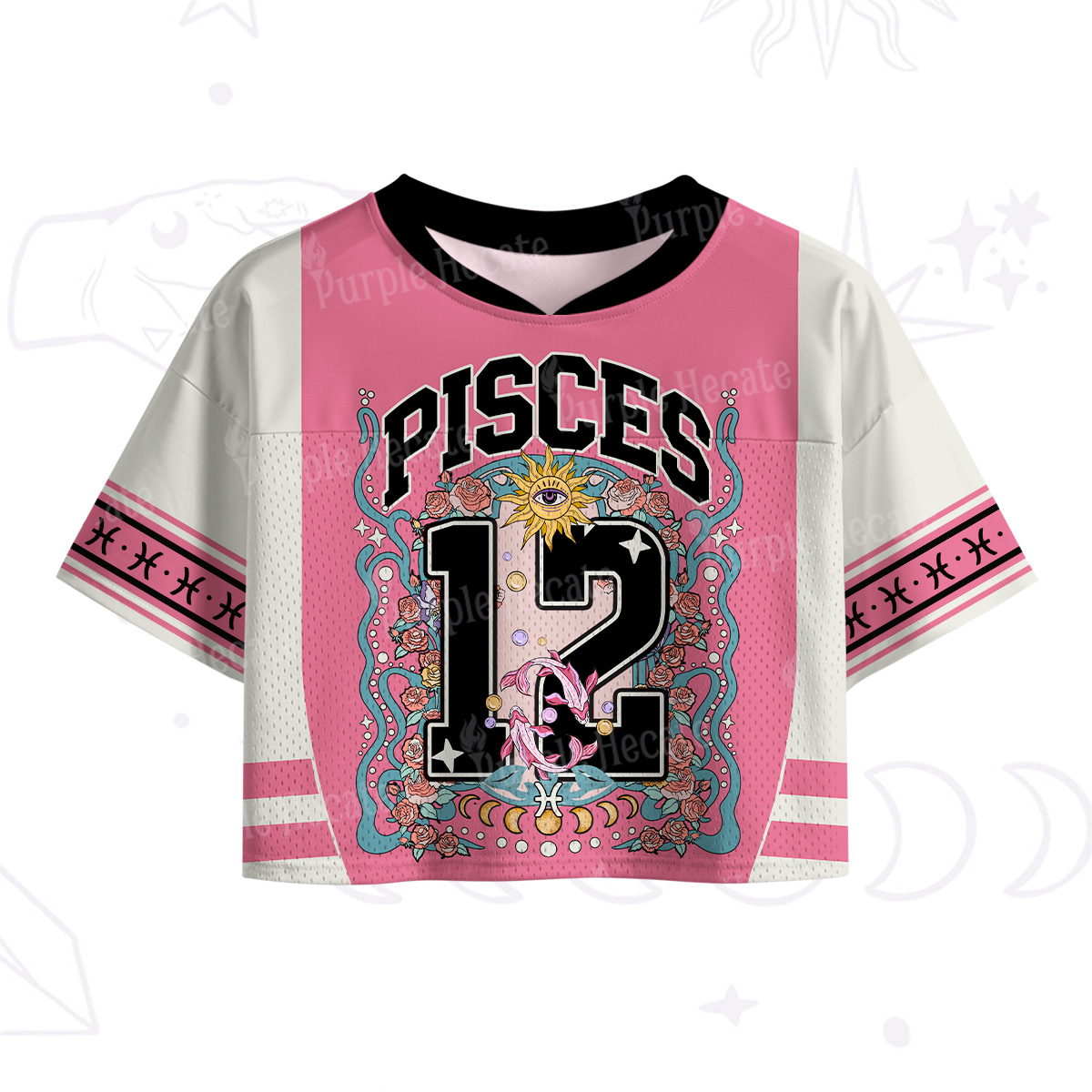 Purplehecate Pisces Spirit Zodiac Crop Sports Jersey